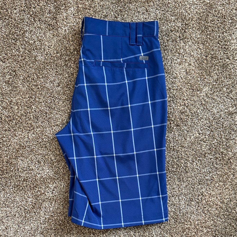 Izod Navy Plaid Shorts